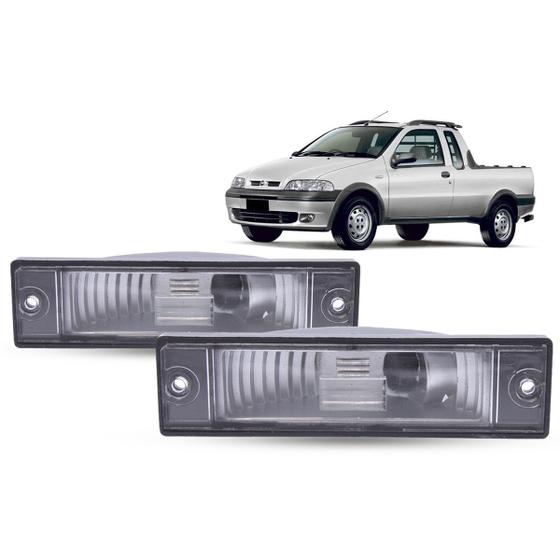 Imagem de Par de Lanterna Luz De Placa Fiat Strada 2002 2003 2004 2005 2006 2007 2008