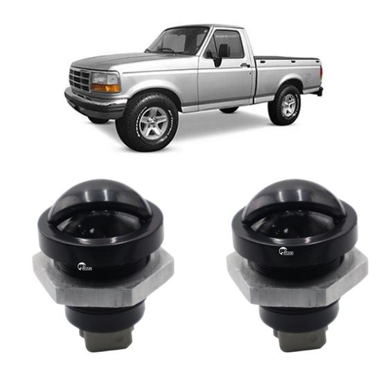 Imagem de Par De Lanterna Luz De Placa Ford F1000 1993 1994 1995 1996 1997 1998 Com Porca Soquete