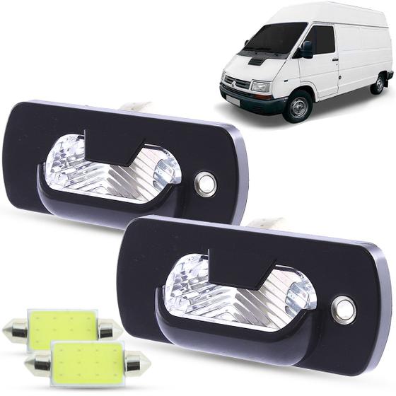 Imagem de Par de Lanterna Luz De Placa + LED Renault Trafic 1994 a 2002 Chevrolet SpaceVan Trafic 1992 a 1998