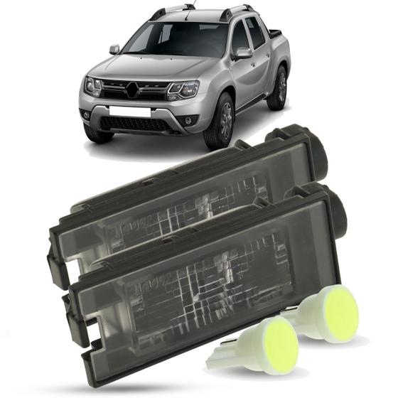 Imagem de Par de Lanterna Luz de Placa + Soquete e LED Renault Pick-up Duster Oroch 2016 2017 2018 2019 2020 2021 2022 2023