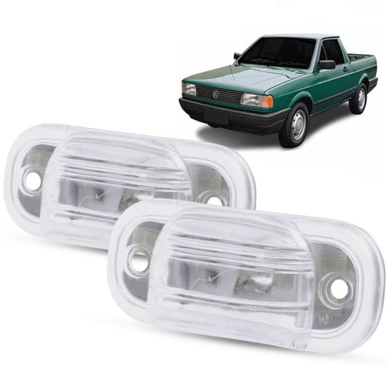Imagem de Par de Lanterna Luz de Placa Volkswagen Gol Voyage Parati Saveiro G1 1980 a 1995 Kombi 1987 a 1996 Santana