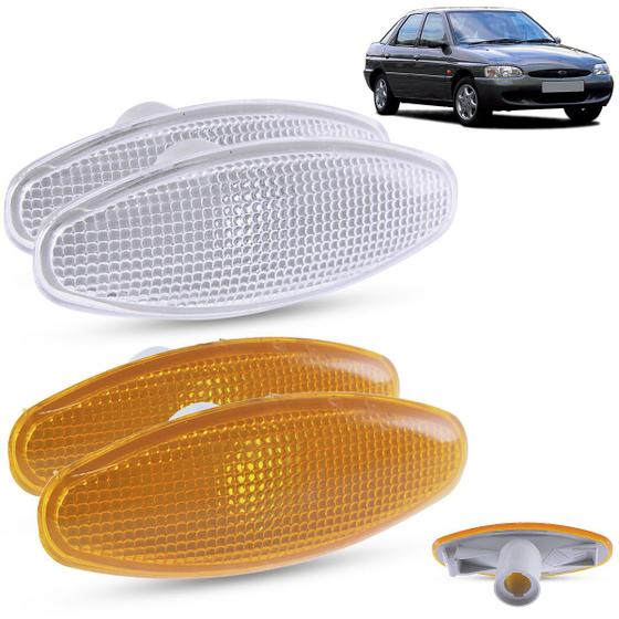 Imagem de Par de Lanterna Pisca Seta Lateral Ford Escort Zatec Hatch Sedan SW 1997 a 2002 Mondeo 1997 a 2001