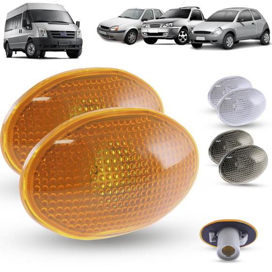 Imagem de Par de Lanterna Pisca Seta Lateral Ford Ka 1997 a 2006 Fiesta 1996 a 2002 Courier 1997 a 2013 Transit