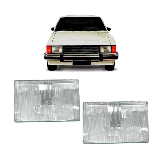 Imagem de Par de lentes de farol para Chevrolet Opala / Caravan 1980 a 1987 - Cibie