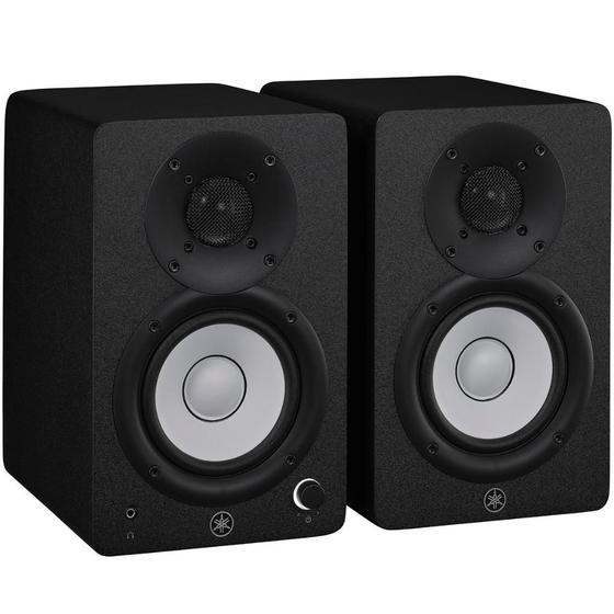 Imagem de Par de Monitores de Estúdio Near Field Yamaha HS4 Bass-Reflex de 2 Vias Amplificador Classe D Preto 110V