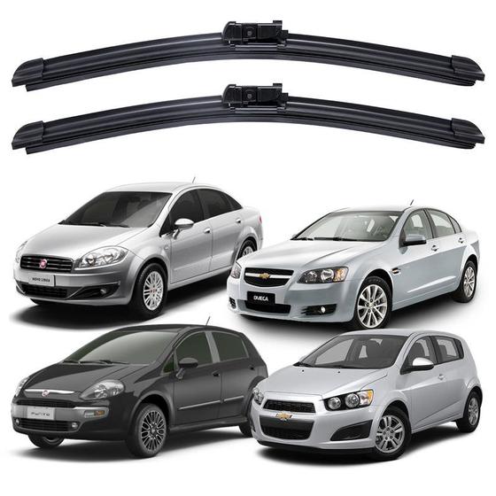 Imagem de Par de Palheta Limpador Parabrisa - Fiat Linea 2008 / Punto / Omega 2008 e Sonic 2012