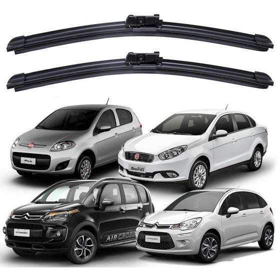 Imagem de Par de Palheta Limpador Parabrisa - Fiat Palio 2012 / Grand Siena 12 / Citröen C3 e Aircross