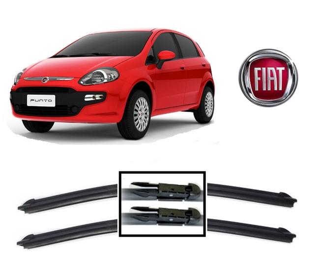 Imagem de Par De Palhetas Para Limpador de Parabrisa Dianteiro Fiat Punto 