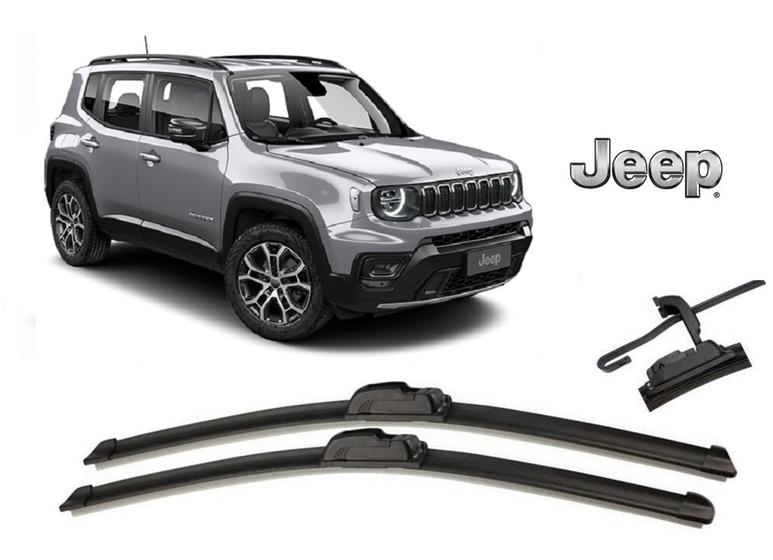 Imagem de Par de Palhetas para Limpador de Parabrisa Dianteiro Jeep Renegade ano 2016 2017 2018 2019 2020 2021