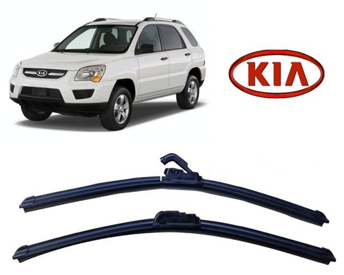 Imagem de Par de Palhetas para Limpador De Parabrisa Dianteiro Kia Sportage 2005 2006 2007 2008 2009 2010