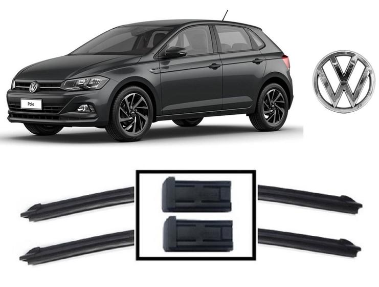 Imagem de Par de Palhetas Para Limpador De Parabrisa Dianteiro Volkswagen Polo 2018 2019 2020 2021 2022 2023
