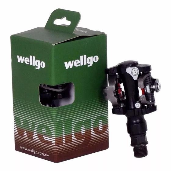 Imagem de Par de Pedal Mtb Clip Wellgo M919 Com Tacos E Regulagem