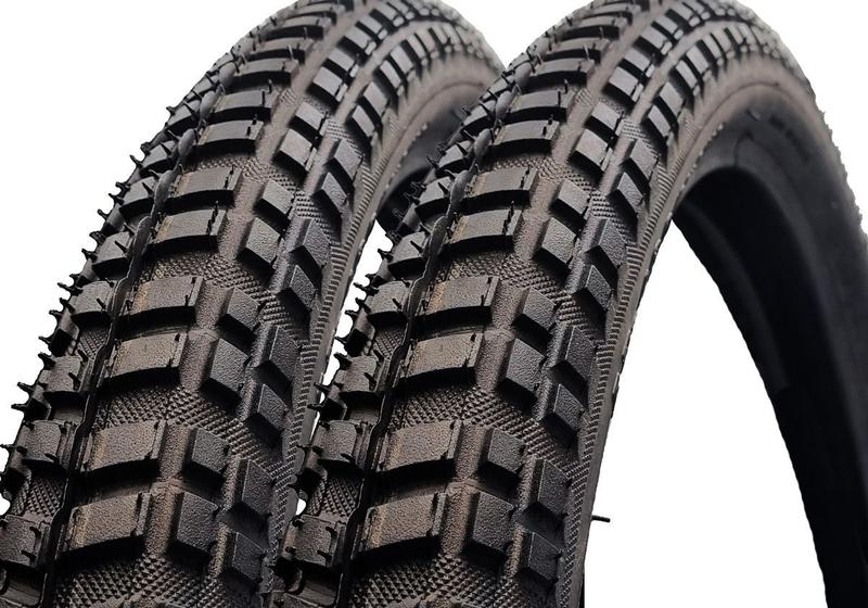 Paire De Pneus BMX 20" Fenix MX3 Rouge Gommewall 20x2.125 Avec Tubes - Pour Vélos Old School