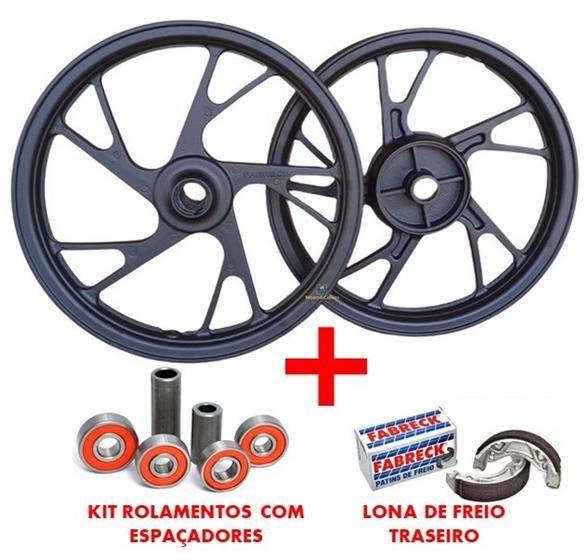 Par de Rodas Disco + Rolamentos Cg 150 160 Titan Fan Start Cargo Rodão Esportiva Jante Pe de Galinha Menor preço em Par de Rodas Disco + Rolamentos Cg 150 160 Titan Fan Start Cargo Rodão Esportiva Jante Pe de Galinha