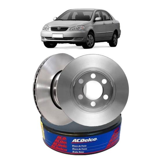 Imagem de Par Disco De Freio Dianteiro Ventilado 16v Acdelco Corolla 2002 A 2008 Kit2585