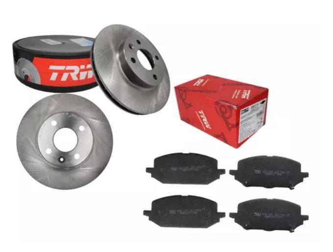 Imagem de Par Disco E Pastilha Freio Dianteiro Onix Plus 1.0 Turbo Trw DF983/GDB9127