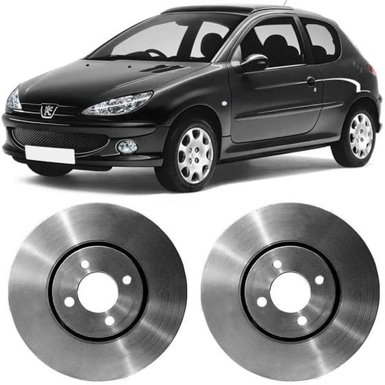 Imagem de Par Disco Freio Peugeot 206 Dianteiro Ventilado Hipper Freios