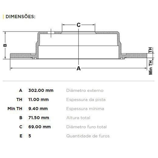 Imagem de Par Disco Traseiro Fremax Kia Sorento 2010-2015