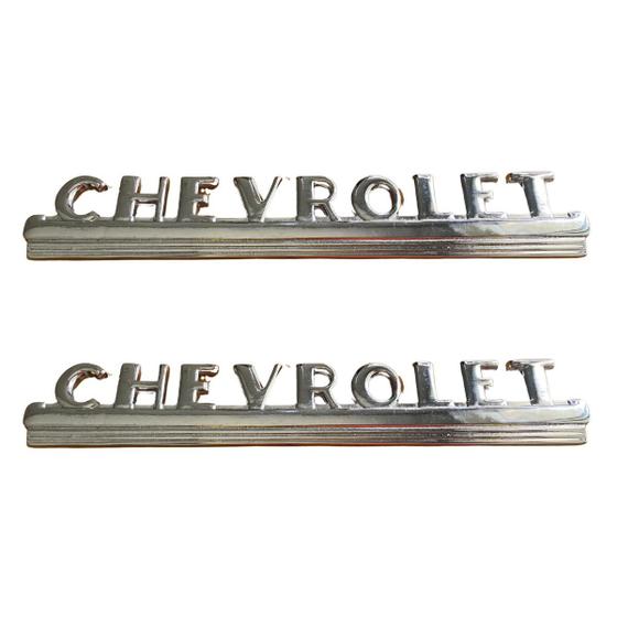 Imagem de Par Emblema Capo Chevrolet Boca De Sapo 1948/1953 Exportação