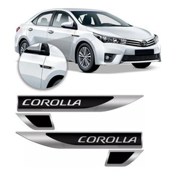 Par Emblema Lateral Resinado Aplique Adesivo Paralama Porta TOYOTA ...