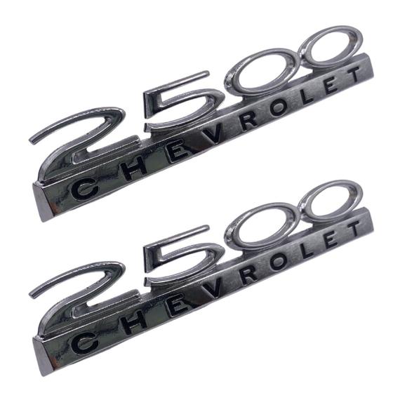 Imagem de Par Emblema Paralama 2500 Chevrolet Opala 69 70 71 72 Metal