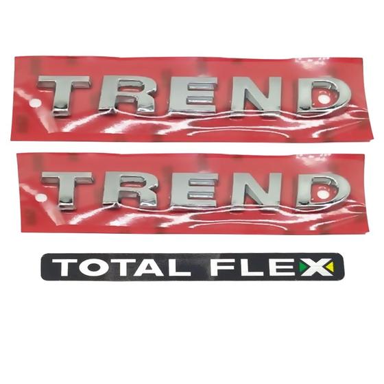 Imagem de Par Emblemas Laterais Trend + Flex - Gol G5 - 2009 À 2012