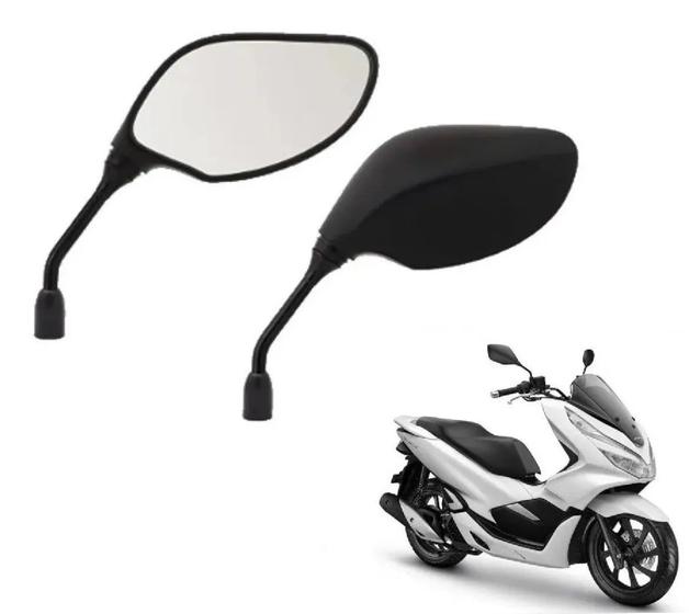 Par Espelho Retrovisor Preto Moto Rena Honda Pcx 150 2014 2015 2016 Sem Adaptador - 4299 Menor preço em Par Espelho Retrovisor Preto Moto Rena Honda Pcx 150 2014 2015 2016 Sem Adaptador - 4299
