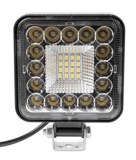 Imagem de Par Farol Auxiliar 96W Mini Quadrado 12V 24V Led Forte