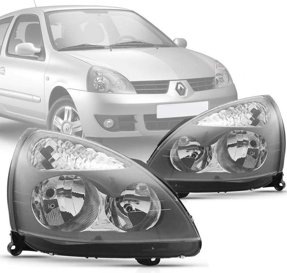 Imagem de Par farol clio 03 04 05 06 07 08 09 10 11 12 cinza