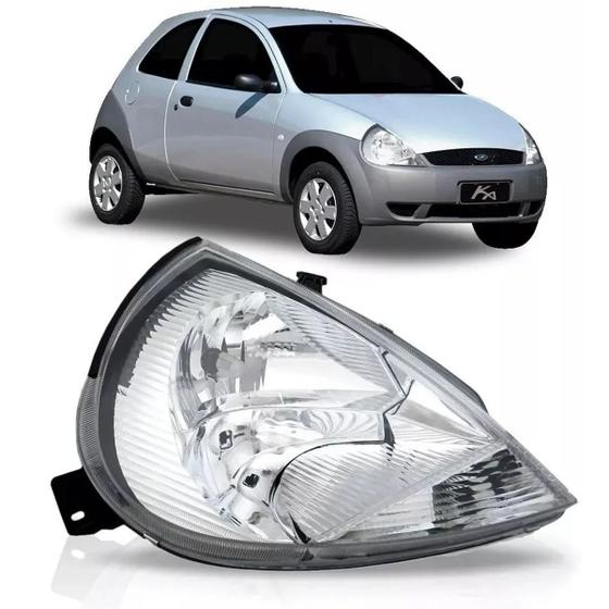 Par Farol Com Pisca Cristal Ka 1998 Ate 2007 Usa Lampada H7 / H1 Menor preço em Par Farol Com Pisca Cristal Ka 1998 Ate 2007 Usa Lampada H7 / H1