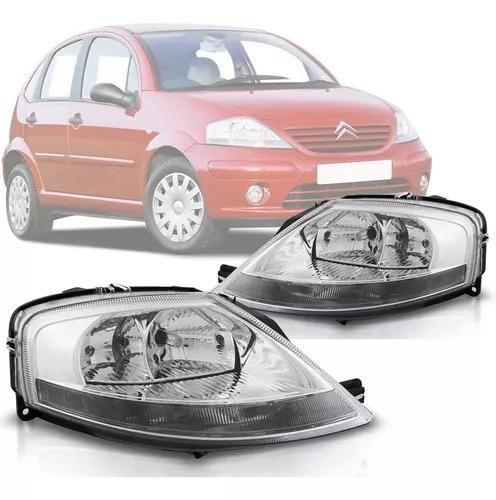 Imagem de Par farol cromado citroen c3 03 04 05 06 07 08 09 10 11