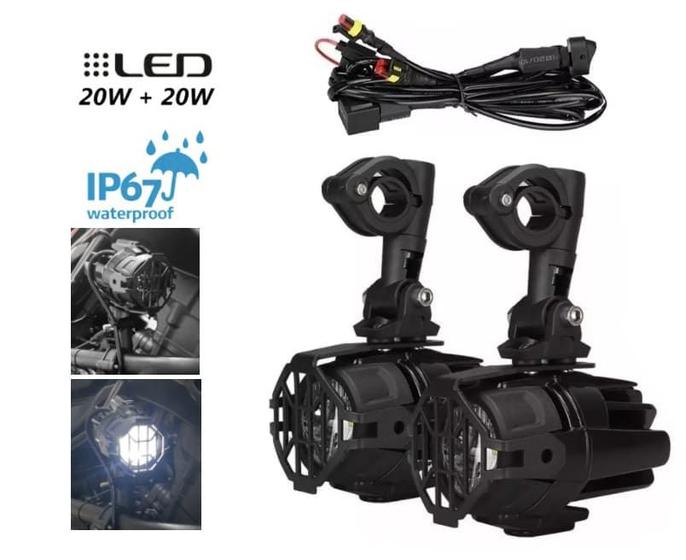 Imagem de Par Farol de Milha Auxiliar Led Kit Bmw F800GS F 800GS