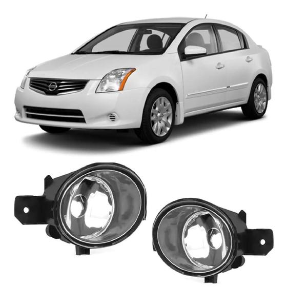 Imagem de Par Farol De Milha Auxiliar Sentra 2007 2008 2009 2010 2011 2012 2013 2014 2015 2016 2017 2018 2019 2020 LENTE DE VIDRO