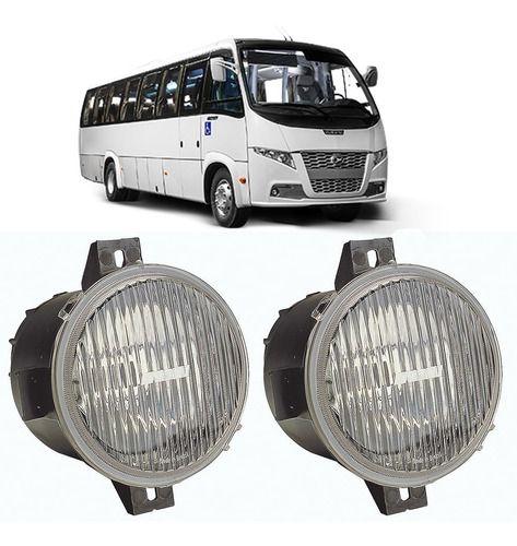 Imagem de PAR Farol de Milha ORIGINAL Ônibus Marcopolo Volare Estriado 112mm