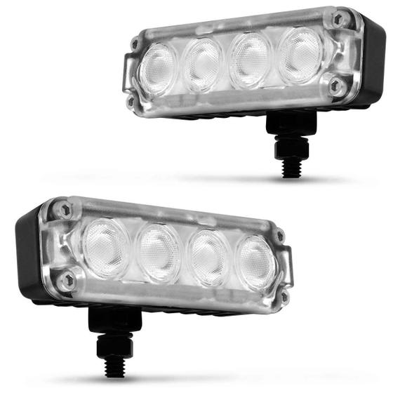 Imagem de Par Farol De Milha Slim Strobo Safetycar Power Led Branco