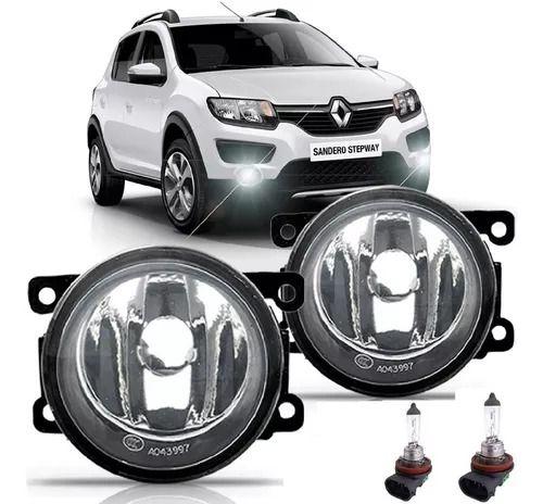 Imagem de Par Farol De Milha Universal Sandero Stepway 2013 2014 2015 2016 2017 + Lâmpada