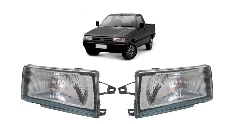 Imagem de Par farol fiat fiorino 1991 92 93 94 95 96 97 98 99 00 a 03