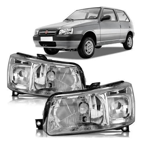 Par farol fiat uno 2004 ate 2013 mascara cromada Menor preço em Par farol fiat uno 2004 ate 2013 mascara cromada