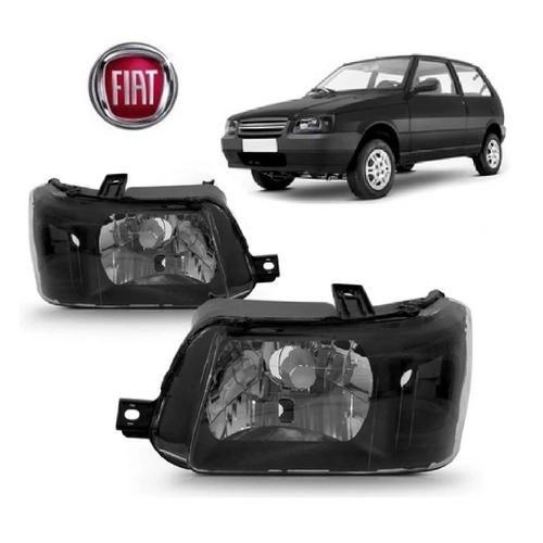 Imagem de Par farol fiat uno e fiorino 2004 05 06 07 .. 14 masc dark