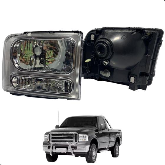 Imagem de Par farol ford f250 f350 f4000 xl xlt 2006 2007 2008 a 2019