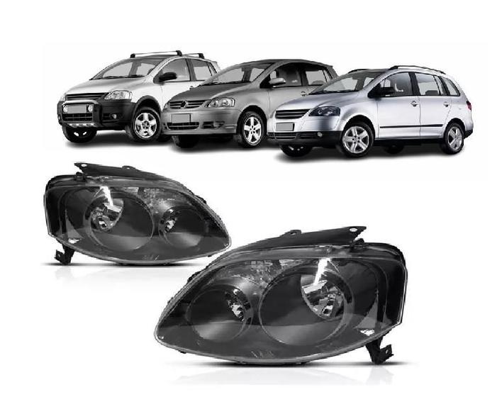 Imagem de Par farol fox crossfox spacefox 2003 a 2009 dark foco duplo