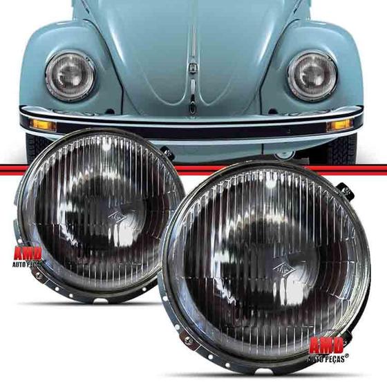 Imagem de Par farol fusca 75 a 96 kombi 75 a 97 kombi carat 98 a 13 passat 76 a 78