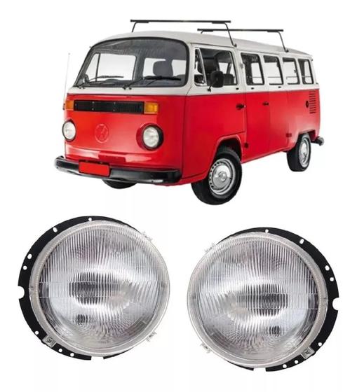 Imagem de Par Farol Kombi 1976 1977 1978 1979 1980 1981 1982 1983 1984 1985 1986 1987 1988 1989 1990 1991 1992 1993 1994 1995 1996 1997 1999 Ao 2014