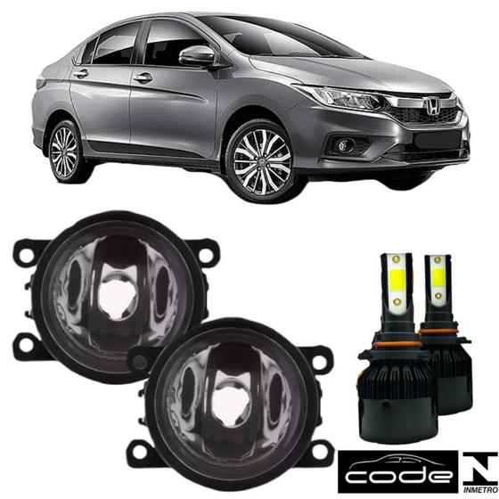 Imagem de Par Farol Milha Honda City 2014 a 2022 Super Led