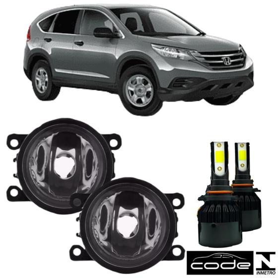 Imagem de Par Farol Milha Honda Crv 2012 a 2015 Super Led