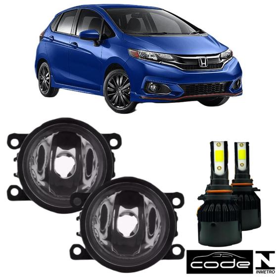 Imagem de Par Farol Milha Honda New Fit 2014 a 2022 Super Led