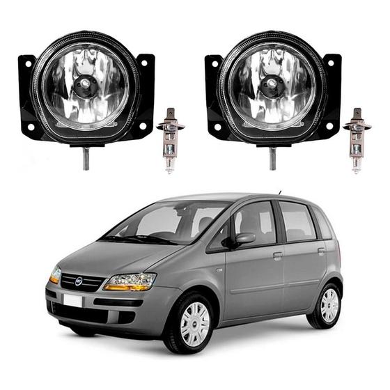 Imagem de Par Farol Milha Lampada Fiat Idea 1.4 1.8 2005 A 2010