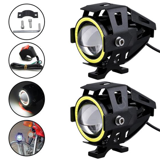 Par Farol Milha Moto Led Auxiliar 30W Neblina Menor preço em Par Farol Milha Moto Led Auxiliar 30W Neblina