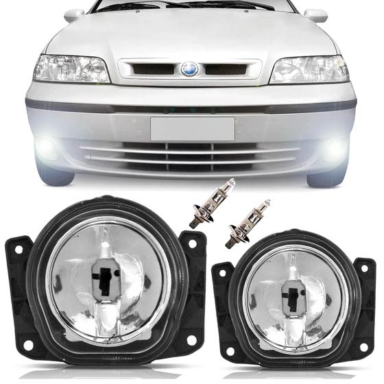 Imagem de Par Farol Milha Palio G2 2001 2002 2003 2004 2005 2006 2007 Com Ferradura + Lâmpada