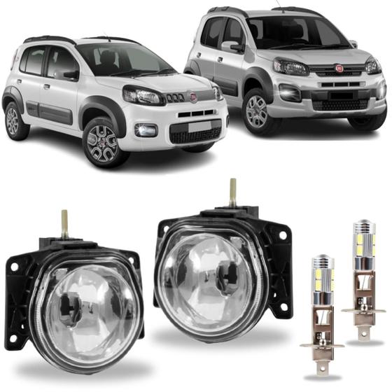 Imagem de Par farol milha uno way 2011 ate 2021 com led vidro
